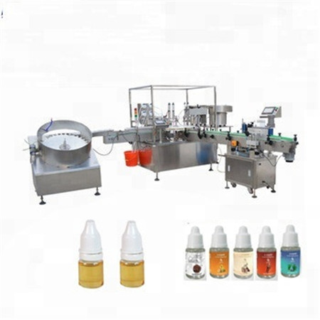 Produsent Varme Mini Vann Olje hetteglass Juice Mineral Blanding Fylle Machine Line
