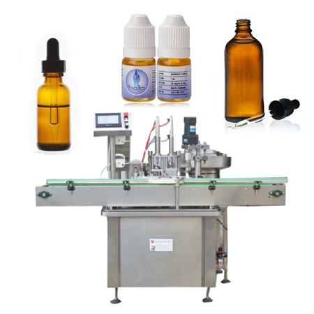 Automatisk Vapor e-Liquid Oljefylling Plugging Cappping Merkemaskin For 15ml 20ml 50ml Amber Flaske