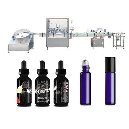 Produksjonslinje automatisk flaskelokk påfyllingsmaskin for essensiell olje